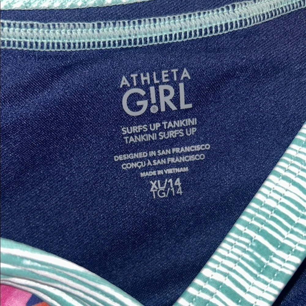 Athleta Girl Surfs Up Tankini 3 pieces, Size XL (14)